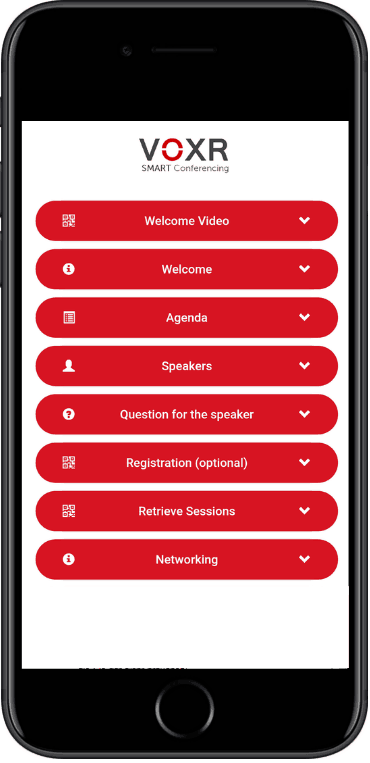 information with VOXR event guide information with VOXR event guide