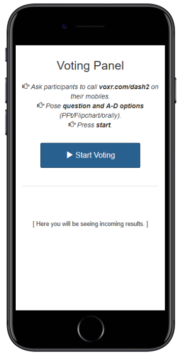 VOXR Dash voting control